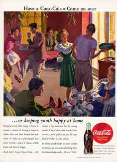 Coca-Cola 1944 Youth Happy at Home