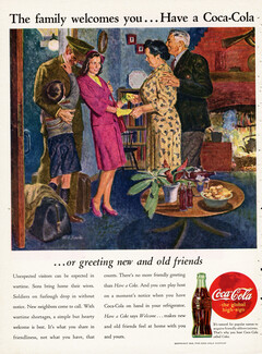 Coca-Cola 1945 Family Welcomes You