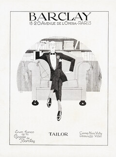 Barclay (Tailor) 1928 Bernard Boutet de Monvel, Men's Clothing