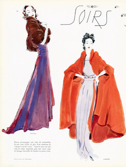 Jean Patou, Lanvin 1936 Evening Gowns, Jean-Gabriel Domergue