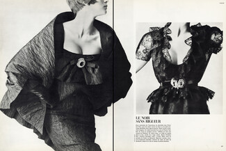 Christian Dior 1963 Décolletés, Robes noires, Photos Irving Penn