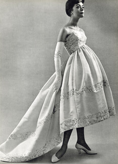 Balenciaga 1958 Robe en faille rose, Evening Dress
