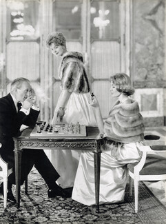 Grès 1959 Chinchilla, Bijoux Parmentier, Jeu d'échecs d'Hermès