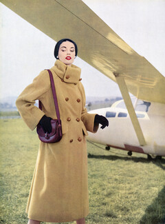 Madeleine de Rauch 1952 Labbey, Sac Hermès, Photo Guy Arsac