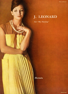 Hermès (Couture) 1960 J. Léonard Silk, Photo Melzassard