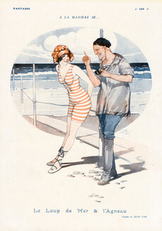 Le Loup de Mer et l'Agneau, 1919 - Jean Tam Bathing Beauty, Sailor
