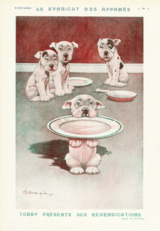 Le Syndicat des Affamés — Tobby présente ses revendications, 1922 - Georges Studdy Bonzo, Tobby the Bull-Dog