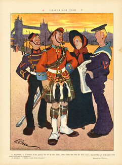 D'Ostoya 1912 Scottish Soldier, Sailor in London