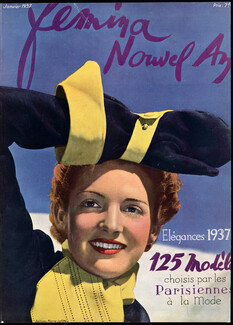 Hermès (Sportswear) 1937 Femina Cover, Mlle Françoise Tollon, Golf Champion, Photo Meerson