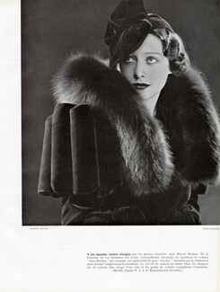 Marcel Rochas 1933 Fox Fur, Photo Lipnitzki