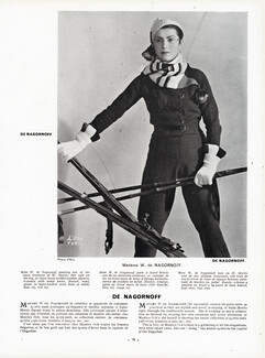 Madame W. de Nagornoff 1934 Saint-Moritz, Maurice Och, Skier, Photo D'Ora