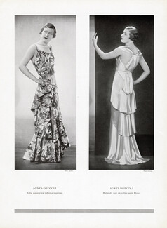 Agnès-Drecoll 1932 Photo Isabey, Evening Dresses