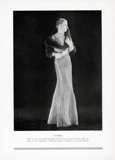 Chanel 1932 Gold Lace Evening Dress, Photo Bresson