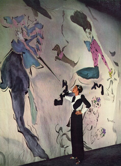 Vertès 1943 New York Dress Institute Fashion Show