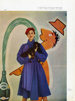 Lanvin Castillo 1951 Poster Art, Savignac, Perrier, Fashion Photography Meerson