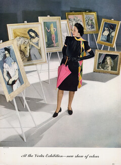 At the Vertès Exhibition 1943 Photo John Rawlings