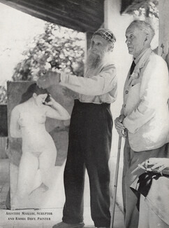 Aristide Maillol & Raoul Dufy 1942 Photo Thérèse Bonney