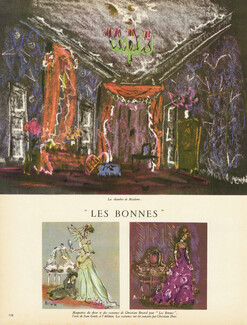 Les Bonnes, 1947 - Christian Bérard Theatre scenery, Costumes by Christian Dior