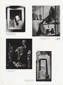 Vitrines... et fanfreluches, 1946 - Annie Beaumel Shop window, Hermès, Jacques Fath (2), Nina Ricci, Photo Georges Saad