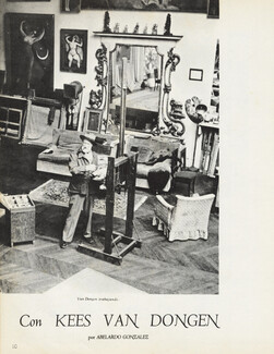 Con Kees Van Dongen, 1955 - Workshop (Text in Spanish), Text by Abelardo Gonzalez, 4 pages