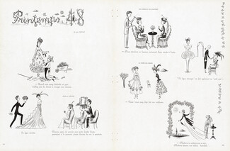 Printemps 48, 1948 - Raymond Peynet Spring Fashion