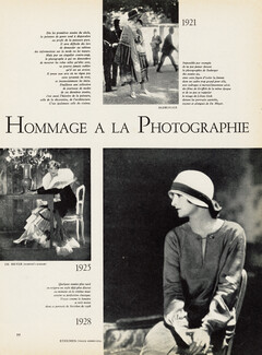 Hommage à la Photographie, 1950 - Steichen, Seeberger, De Meyer, Meerson, Cecil Beaton, André Durst, Blumenfeld, Horst, Penn..., 5 pages