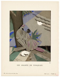 Les Amants de Torquate, 1921 - Charles Martin. La Gazette du Bon Ton, n°5 — Planche 34