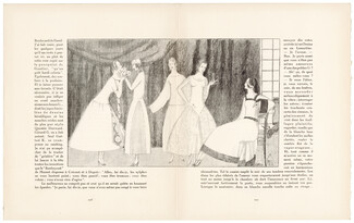 Modes Romantiques, 1921 - Mario Simon d'après les dessins de Jeannine Aghion, La Gazette du Bon Ton, Text by Georges-Armand Masson, 4 pages