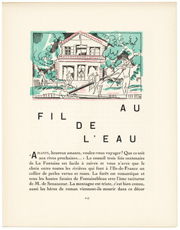 Au Fil de l'Eau, 1921 - Jean-Emile Laboureur Gazette du Bon Ton, Texte par Roger Allard, 4 pages