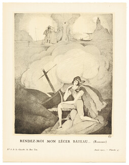 Rendez-moi Mon Léger Bateau... (Romance), 1921 - Charles Martin. La Gazette du Bon Ton, n°8 — Planche 57