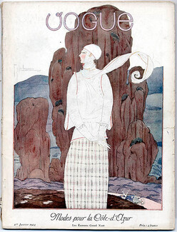 Vogue Janvier 1924 Modes pour la Côte d'Azur, Georges Lepape