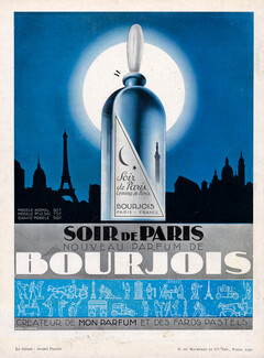Bourjois (Perfumes) 1930 Soir de Paris, Eiffel Tower