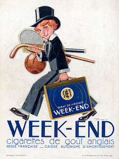 Cigarettes Week-End 1934 René Vincent