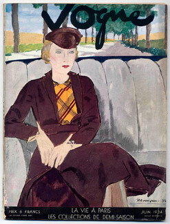 Vogue (Paris) Juin 1934 Pierre Mourgue, Ensemble de Worth