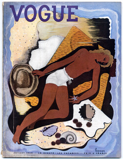 Vogue (Paris) Juillet 1934 Georges Lepape, La Beauté - Les Vacances