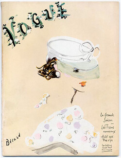 Vogue (Paris) Août 1935 Christian Bérard, Chapeau de Caroline Reboux