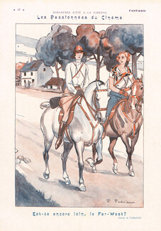 Fabien Fabiano 1924 Horse Riding