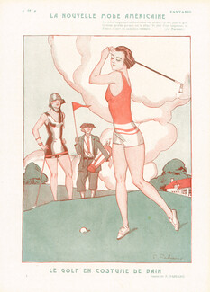 Le Golf en Costume de Bain, 1924 - Fabiano New American Fashion, Golfer
