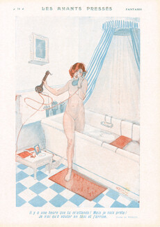 Les Amants Pressés, 1924 - Weiluc Bathroom, Nude