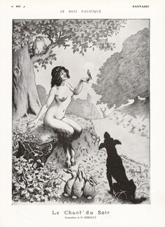 Le Chant du Soir, 1915 - Henry Gerbault Fauness, Animals