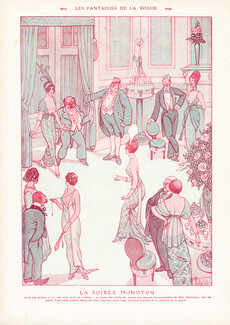 La Soirée Monoton, 1912 - Armand Vallée Same Colour Party