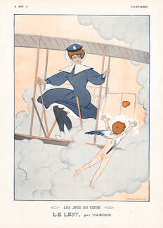Les Jeux du Coeur — Le Lest, 1908 - Markous Airplane Pilot, Angel