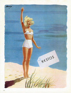Kestos (Swimwear) 1948 Seigle, Beach