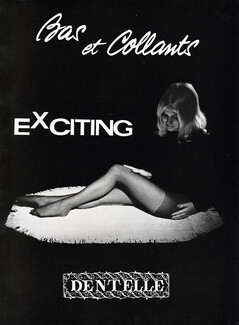 Exciting (Hosiery) 1964 Lace Stockings Tights, Dentelle