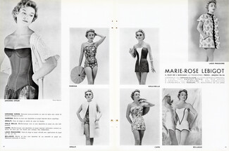Marie-Rose Lebigot 1955 Corset, Swimwear, Photos Mandinian