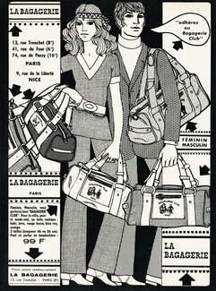 La Bagagerie (Luggage) 1969 Fashion Illustration