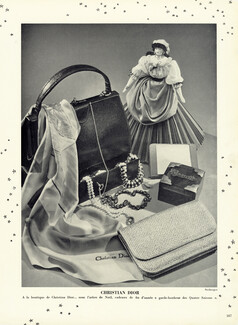 Christian Dior (Fashion Goods) 1952 Handbag, Jewels, Scarf, Doll, Photo Seeberger