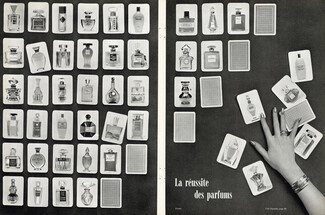 La Réussite des Parfums, 1958 - Miss Dior, Flèches D'or, Joy, Bellodgia, Jolie Madame, Mitsouko, Le Dix, L'Air du Temps, Bandit, Ilka...