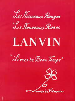 Lanvin (Cosmetics) 1958 Lèvres de Beau Temps, Louise de Vilmorin, Lipstick