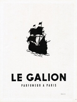 Le Galion (Perfumes) 1946 Boat, Label